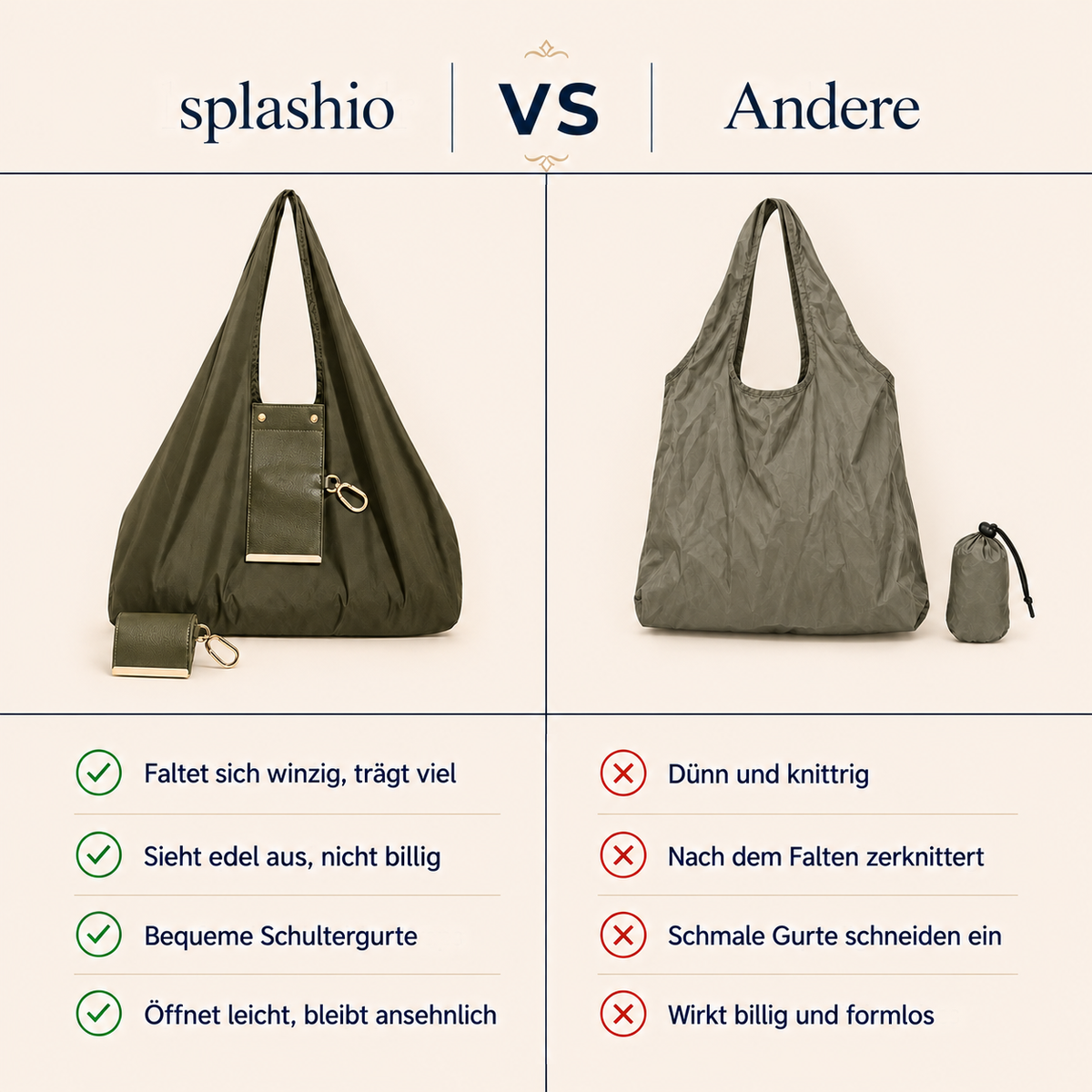TinyTote™ Faltbare Tragetasche